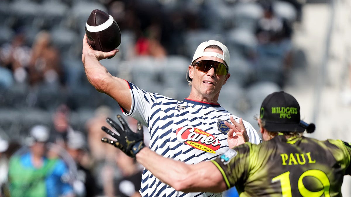 Tom Brady plays flag football
