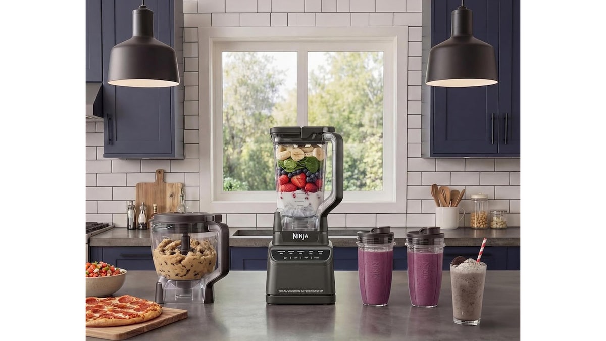 Try this space-saving all-in-one blender and food processor.
