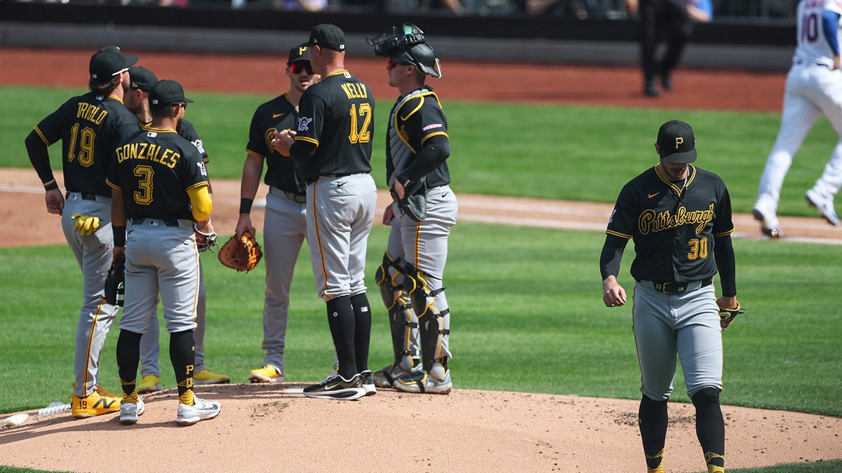 Paul Skenes walks off mound