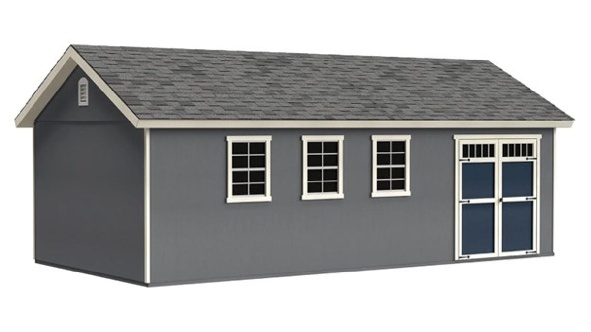 Large windows and doors lighten up the interior. 