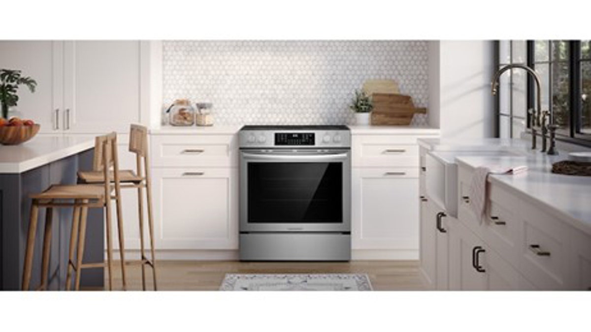 Easily clean this glass-top oven. 