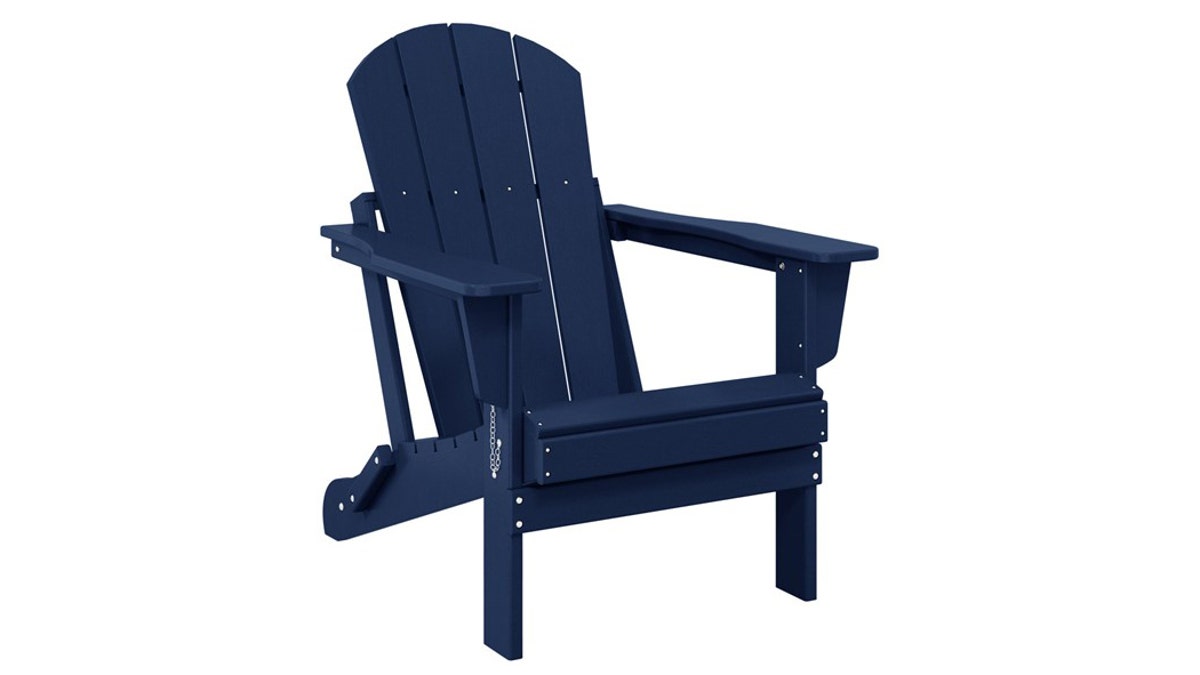 These Adirondack chairs fold in half for fast storage. 