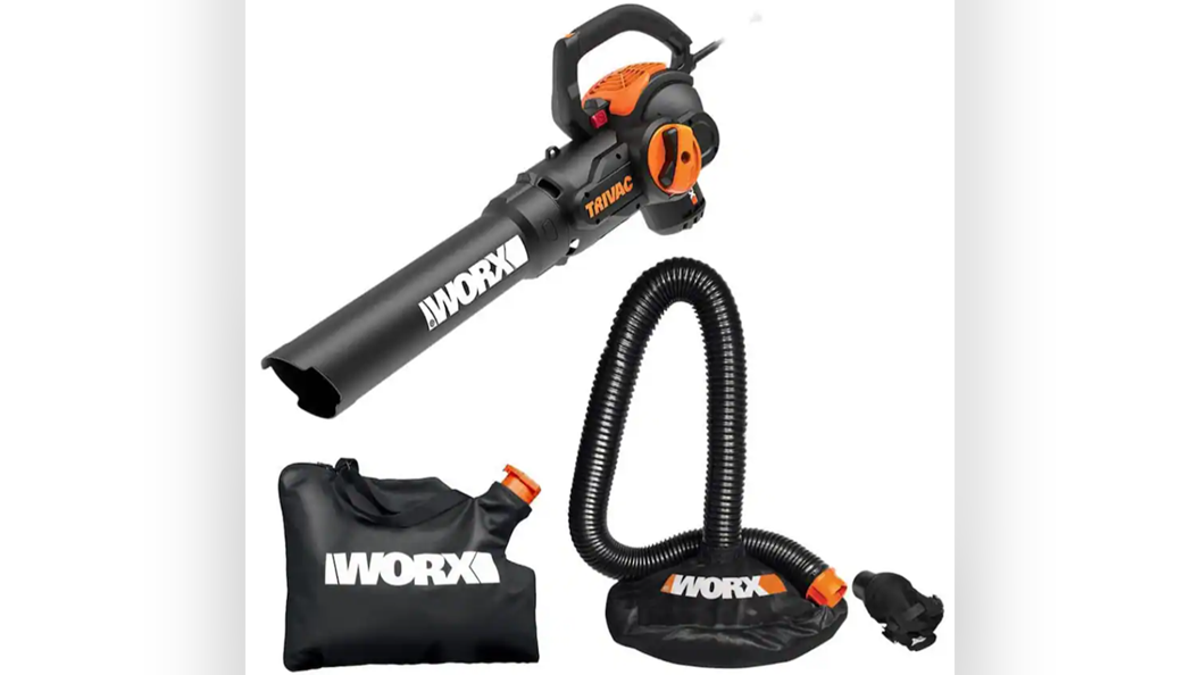 Blow, vacuum and mulch leaves with one machine. 