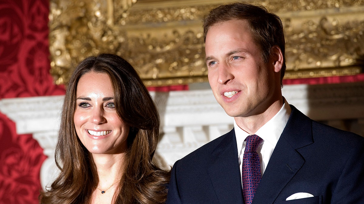 A close-up of Prince William and Kate Middleton beaming on their engagement day.