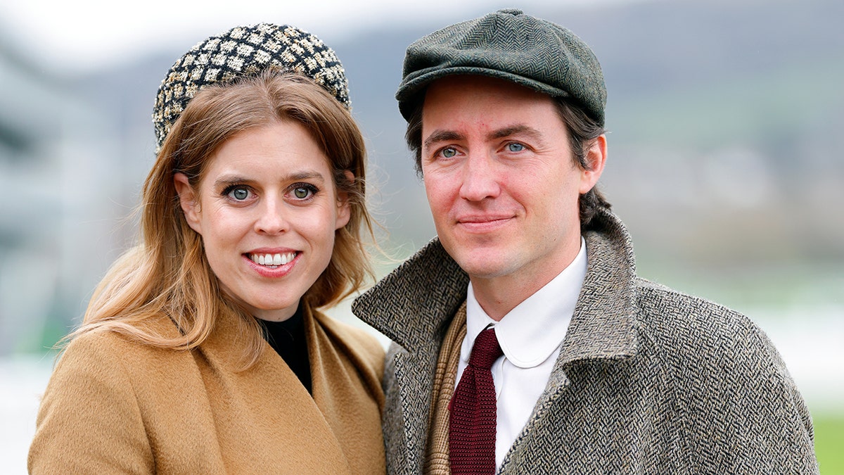 Princess Beatrice and Edoardo Mozzi posing together during St. Patrick's Day.