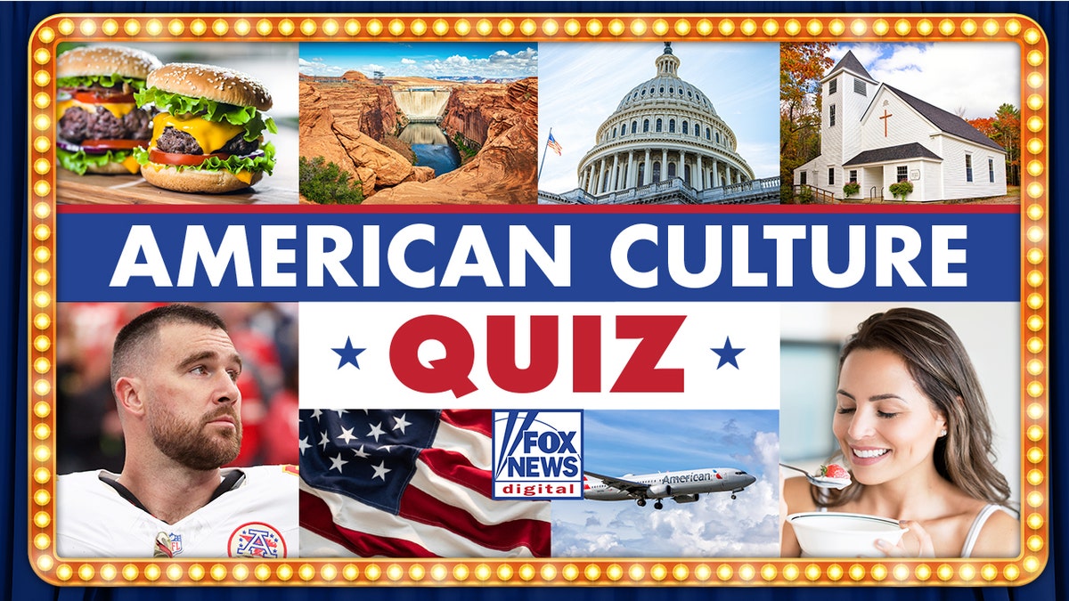 American Culture Quiz, with variety of images displayed in grid