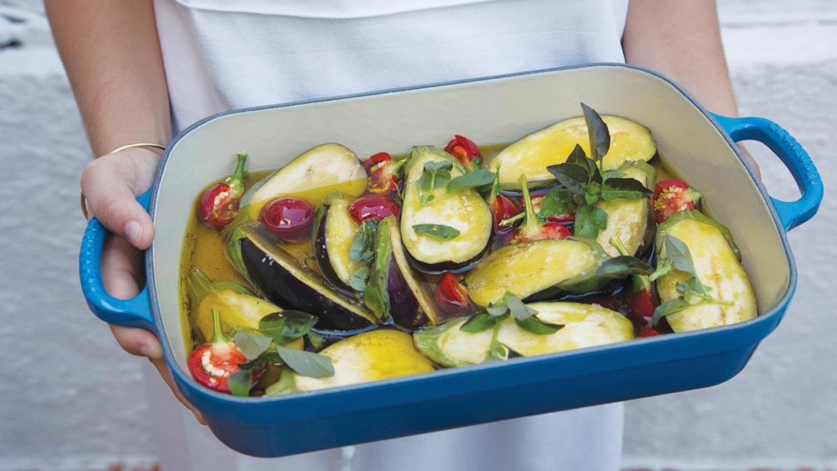 The cast iron design delivers even heat distribution.