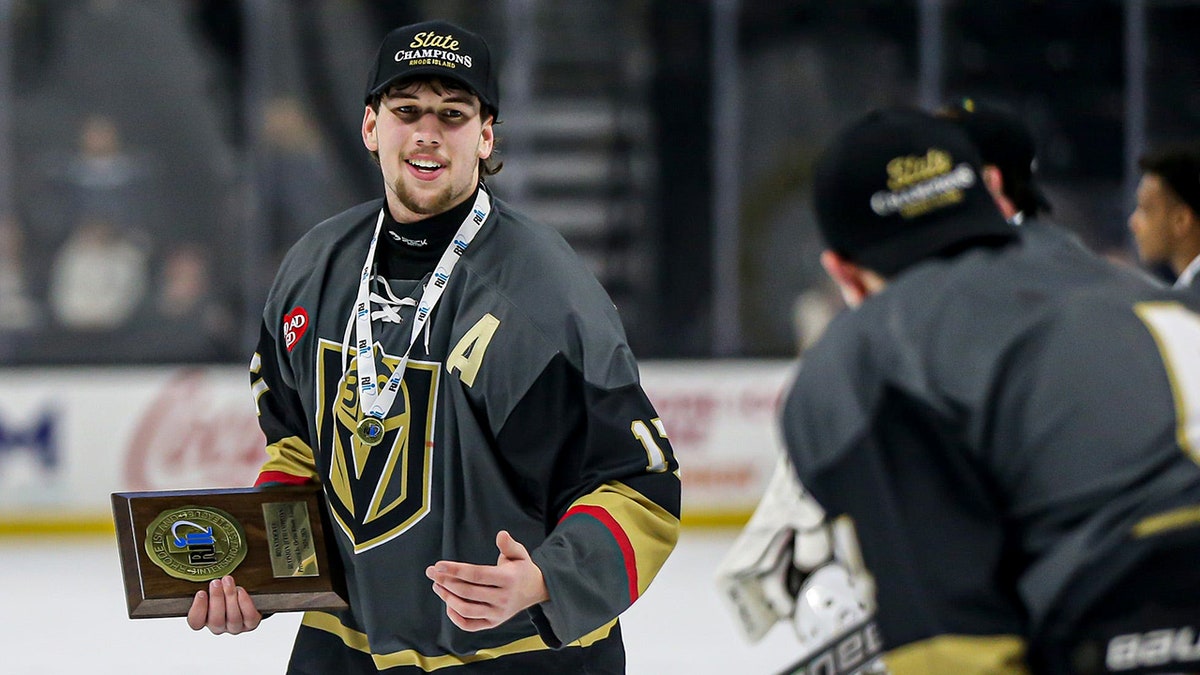 Colin Dorgan celebrates