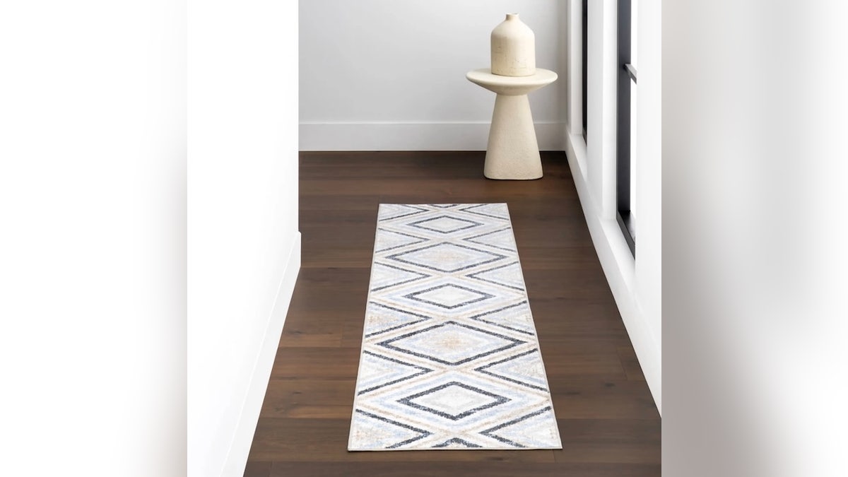 Transform your kitchen with a washable rug.