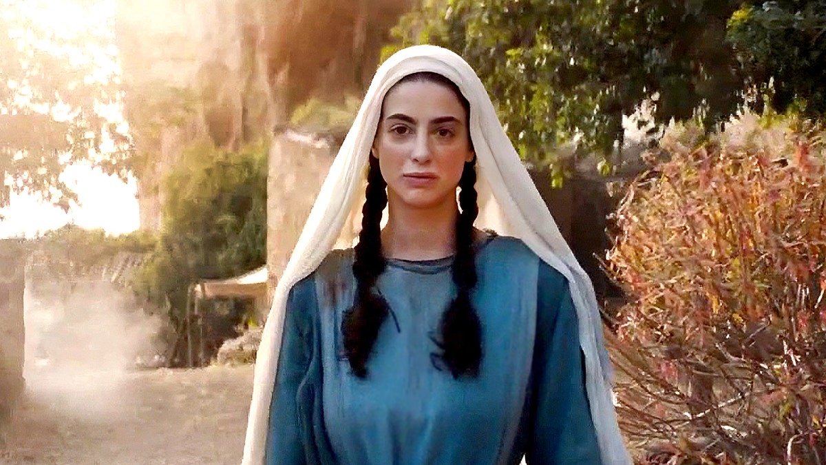 An actress portraying Saint Mary, the mother of Jesus