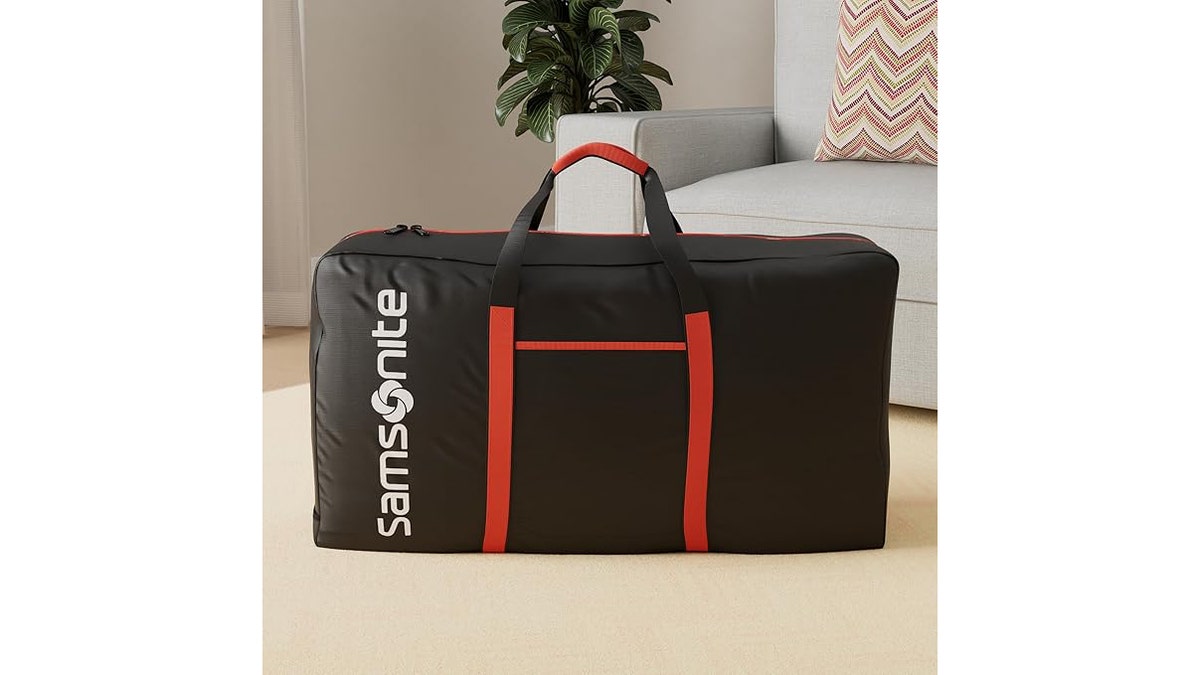 This duffel has massive storage space.