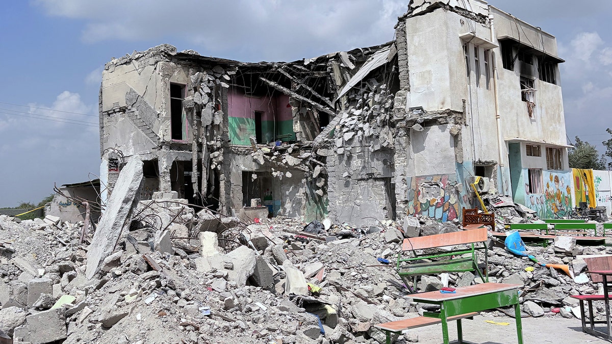 HORMOZGAN, IRAN - MARCH 05: A view of the debris of a school, where many students and teachers lost their lives on the first day of the wave of attacks launched by the United States and Israel against Iran, in Hormozgan, Iran on March 05, 2026. As a result of the attack, which was carried out twice, 40 minutes apart, on a girls primary school in the city of Minab, the school building suffered severe damage.