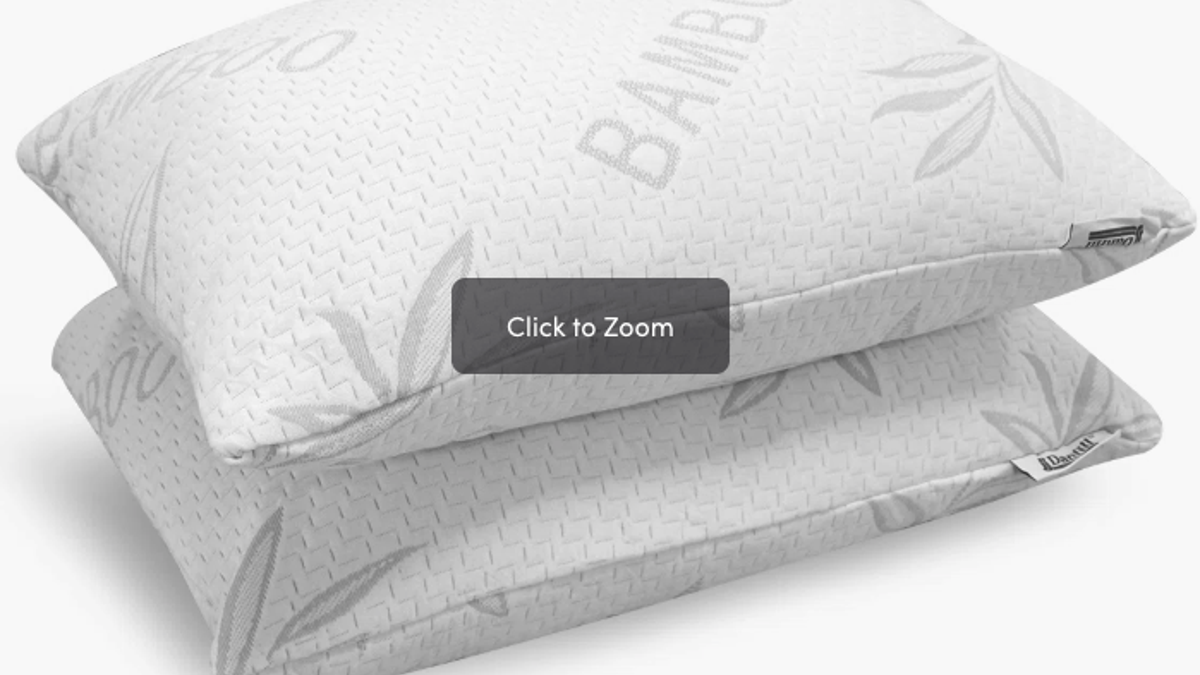 This pillow is filled with supportive memory foam.