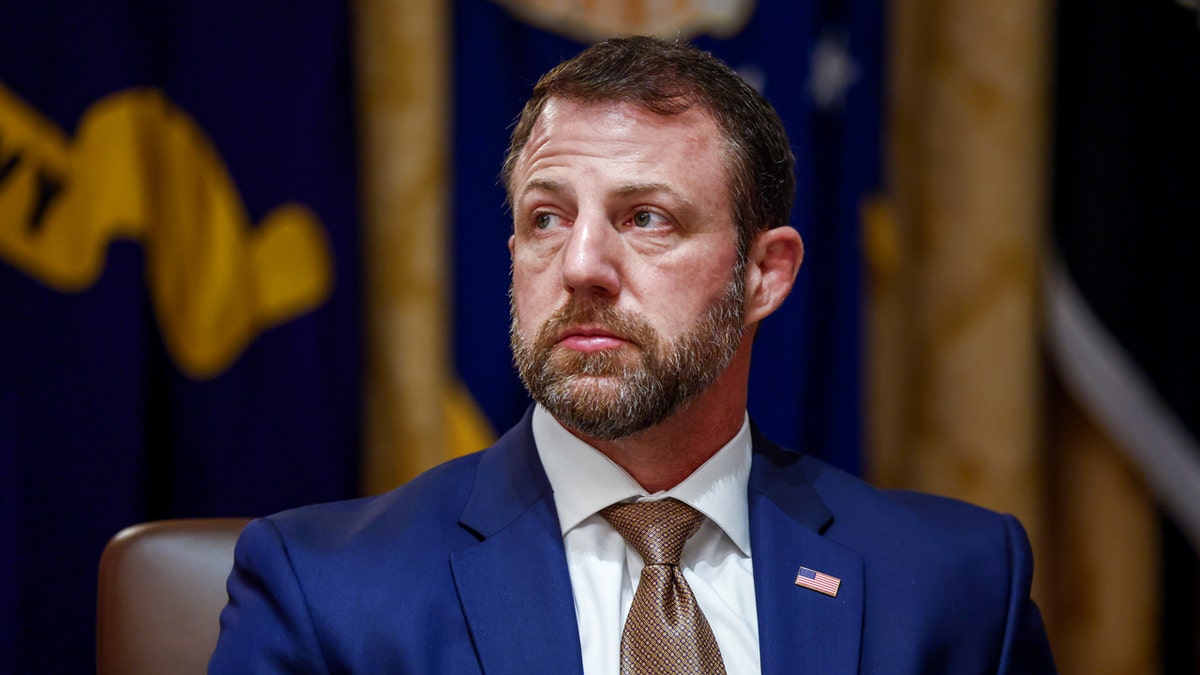 Markwayne Mullin during a cabinet meeting