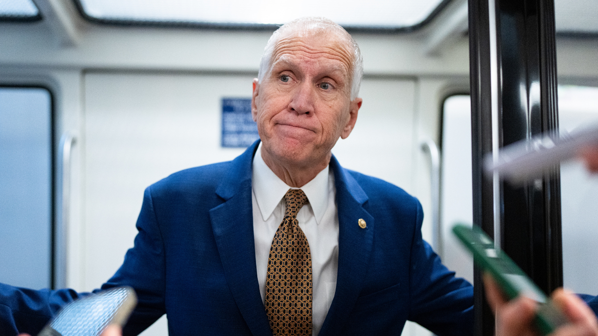 Sen. Thom Tillis, R-N.C., speaks to reporters after a vote in the U.S. Capitol on Thursday, December 18, 2025.