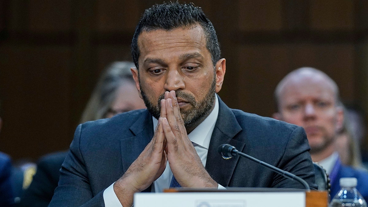 FBI Director Kash Patel listening during Senate Committee on Intelligence hearing in Washington