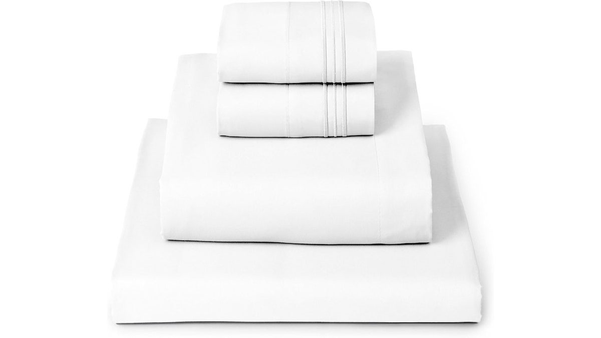 Refresh your bedroom with a crisp white sheet set.