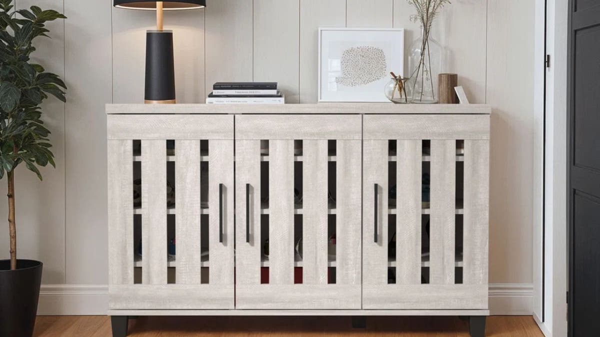 Store your shoes in this roomy cabinet.