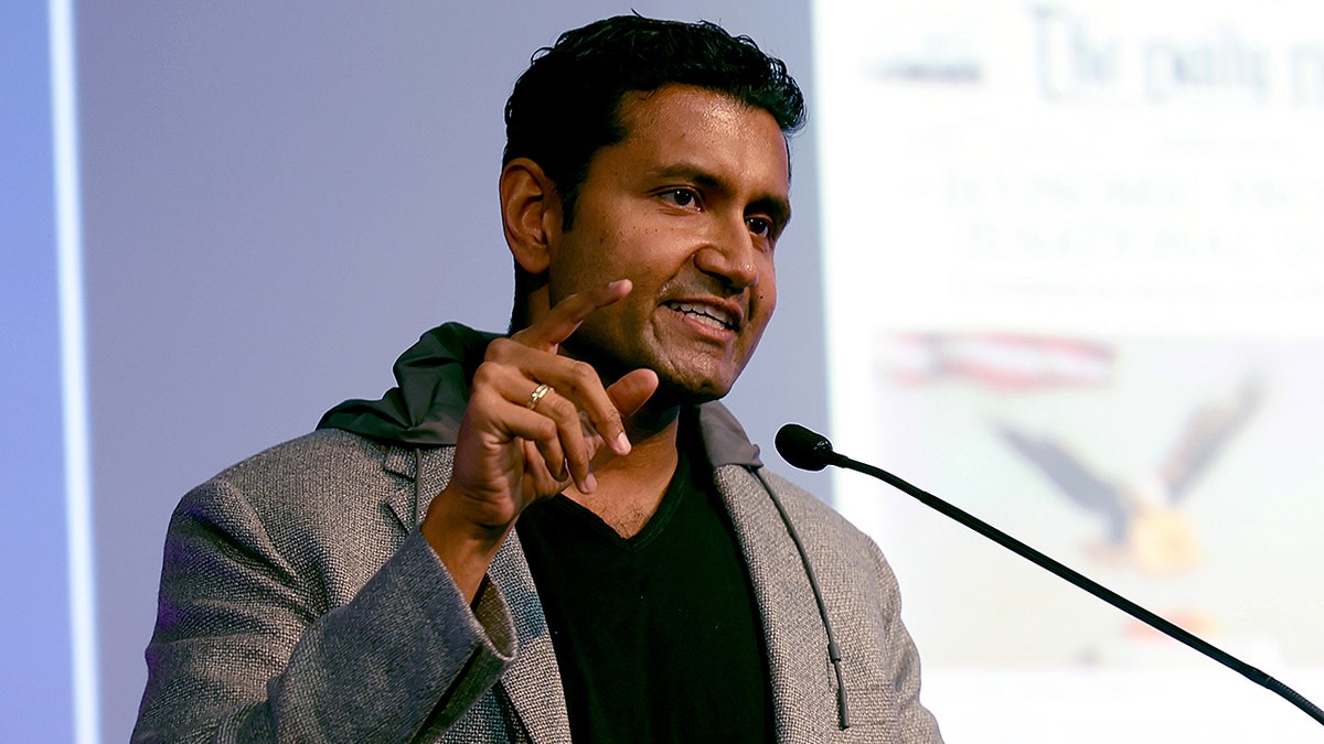 Shyam Sankar speaking at a panel during the AI Expo For National Competitiveness.