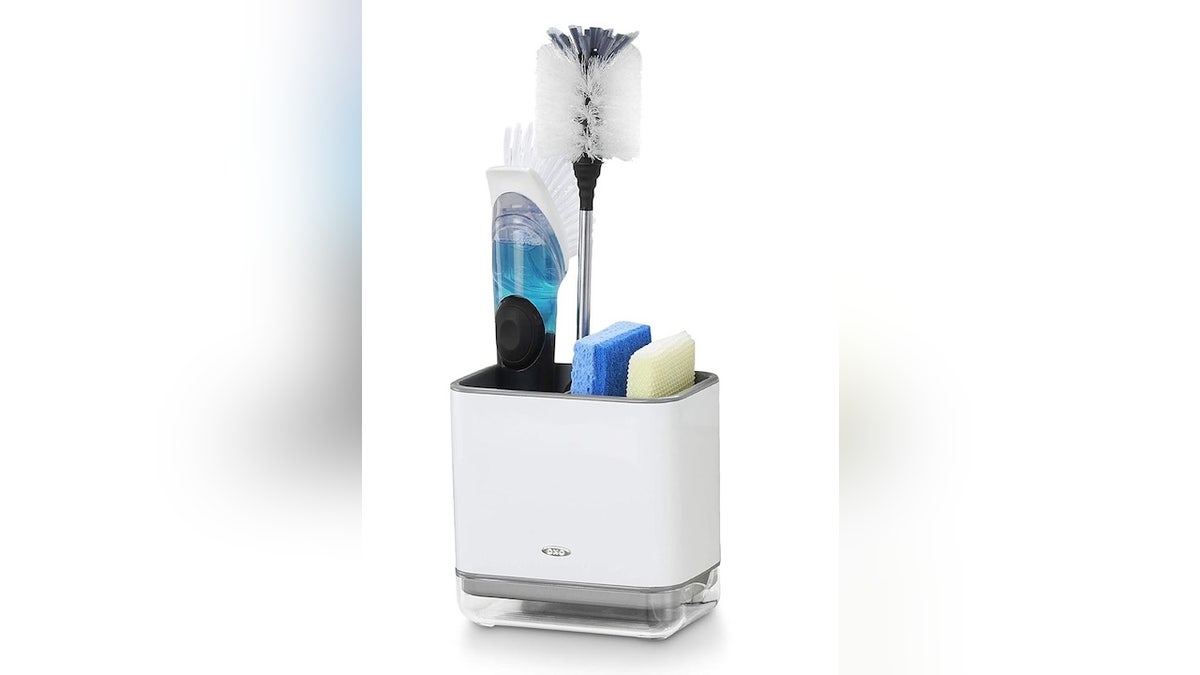 A cleaner, more organized sink area.