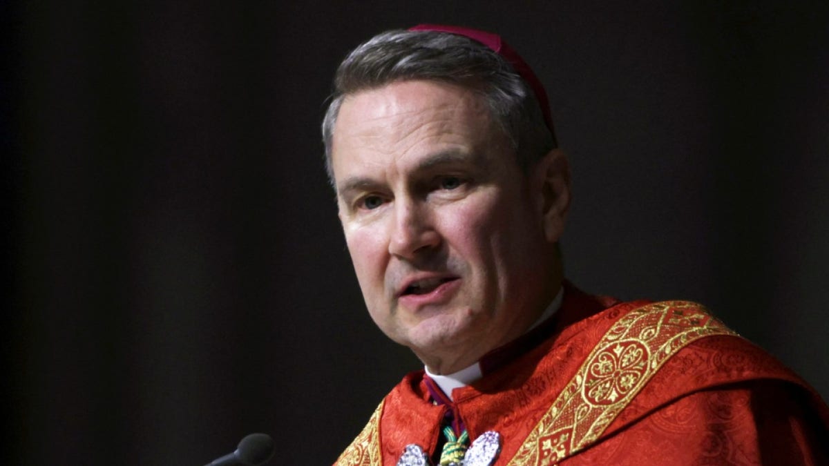 Archbishop-designate Ronald Hicks will be born on February 5, 2026, at St. Paul's Church in New York. He speaks during Solemn Evening prayers before his inauguration as Archbishop of New York at St. Patrick's Cathedral.