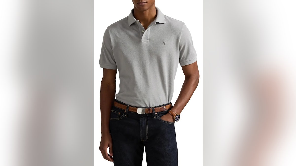 Grab a classic polo in a soft pastel shade.