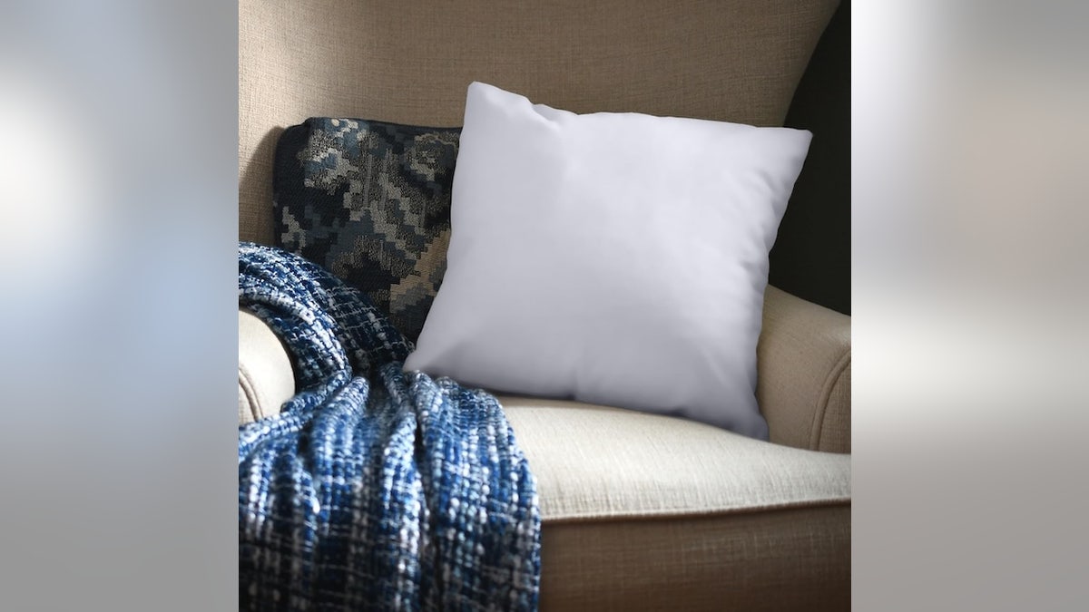 This throw pillow insert has extra fill for supportive comfort.