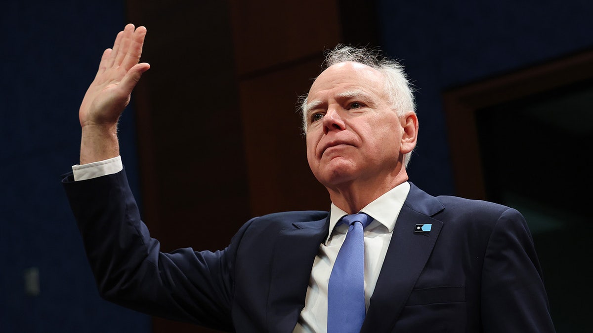 Minnesota Gov. Tim Walz testifying during a House Oversight Committee hearing in the U.S. Capitol Building