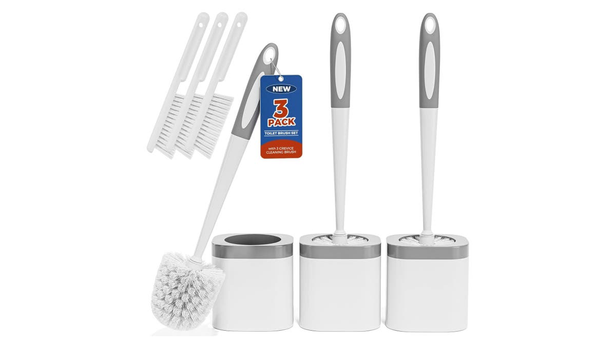 Swap out old toilet brushes.