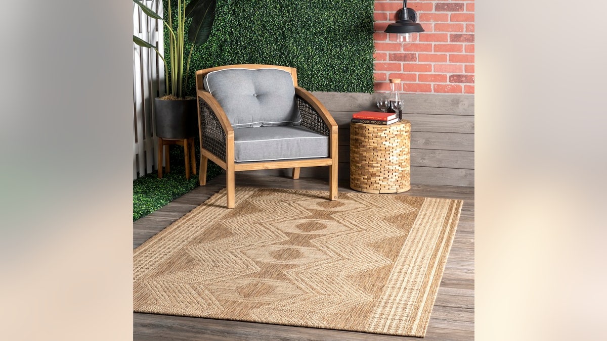 Liven up a room with this unique rug.