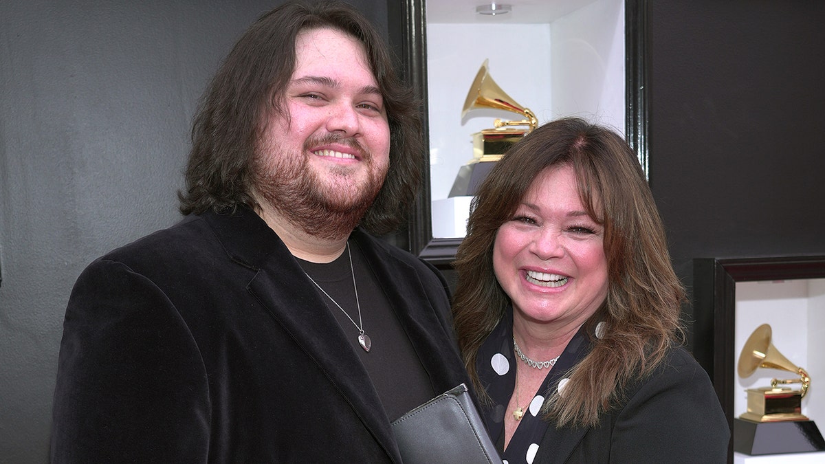 Wolfgang Van Halen and Valerie Bertinelli at the Grammy Awards in Los Angeles in April 2022.