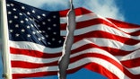 American flag shown with a split in the middle