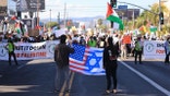 Israel supporters counter Palestinian protesters