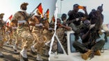 IRGC troops (Left) Sudanese Armed Forces (Right)