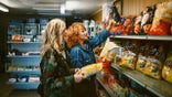 Women shopping for snacks.