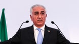 Iranian opposition leader and son of the last shah of Iran Mohammad Reza Pahlavi, Reza Pahlavi, holds a press conference in Paris on June 23, 2025.