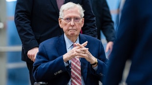Mitch McConnell returns to the Senate floor after months of recovery from a fall, citing physical therapy and lingering effects of childhood polio.