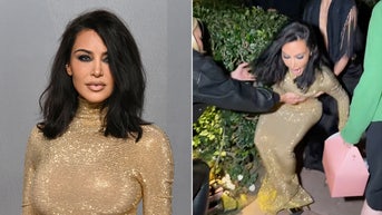 Kim Kardashian trips into bush after Oscars party, narrowly avoids disaster - Fox News