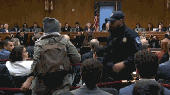 Heckler trips while dragged from Kristi Noem hearing after yelling at secretary - Fox News