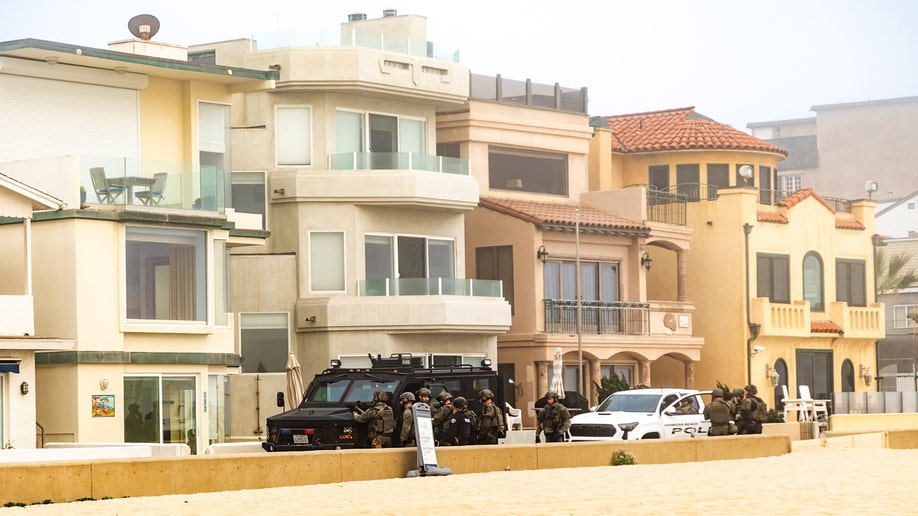 SWAT teams respond   to standoff astatine  Hermosa Beach oceanfront home