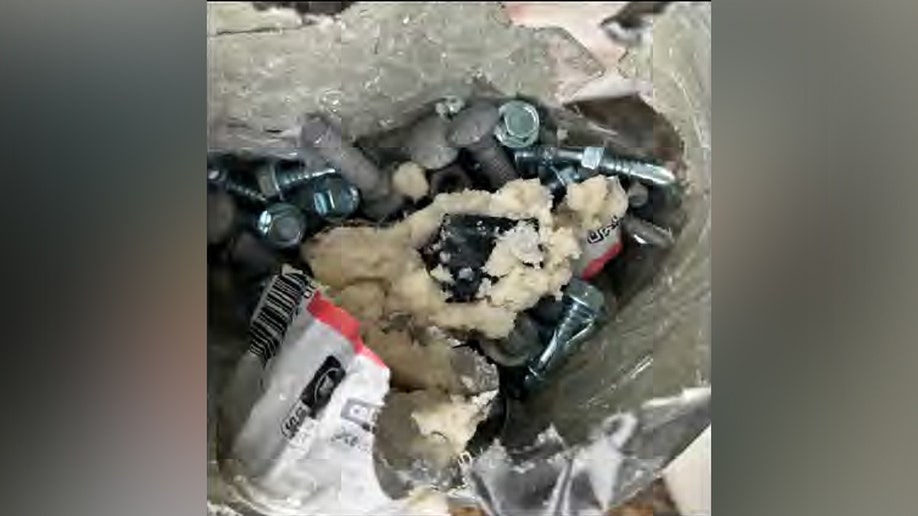 Bolts and shrapnel recovered from improvised explosive instrumentality  successful  NYC ISIS-inspired attack