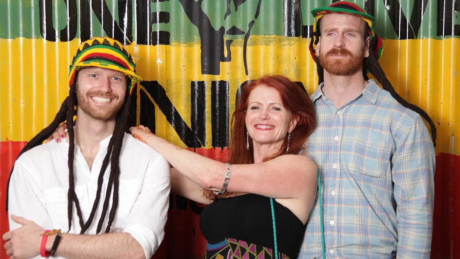 CodePink laminitis  Jodie Evans astatine  her wedding to Neville Roy Singham successful  Jamaica