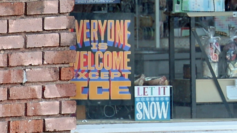 Signs connected  solid  window