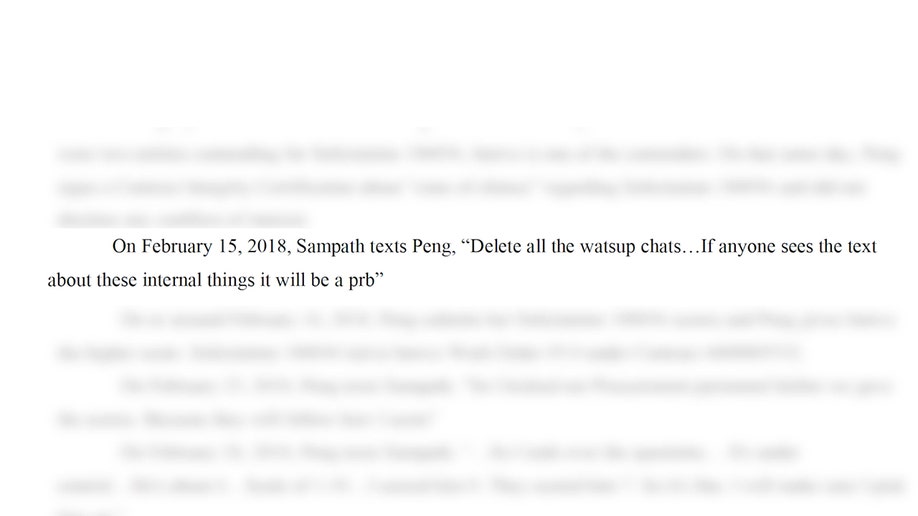 Mensajes de texto del caso