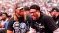NFL star George Kittle intercepts NBA player Tyrese Haliburton's beer at WrestleMania 42 - Fox News