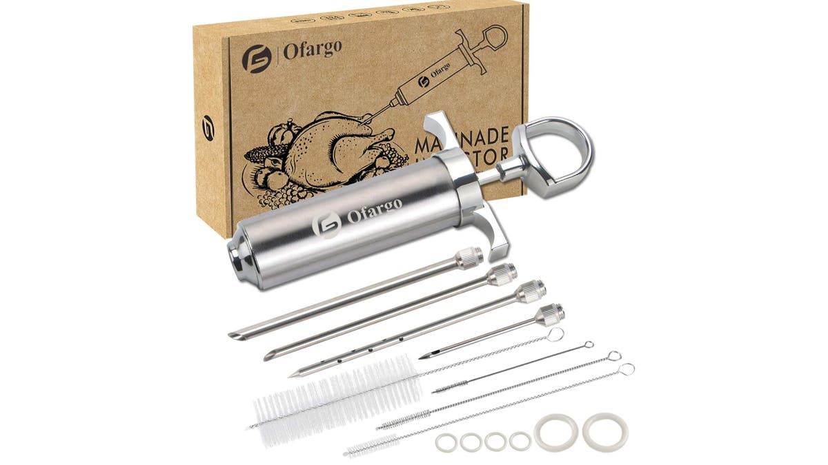 Create juicier dishes with a meat injector.