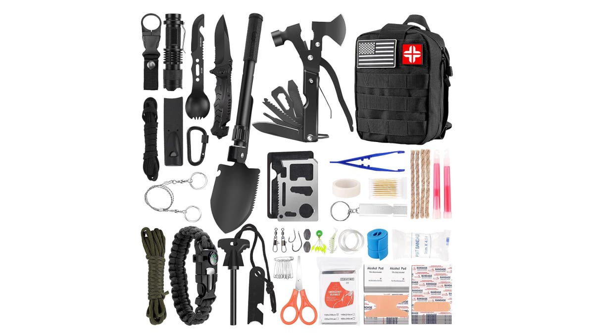 This pack prepares you for camping and hiking emergencies. 