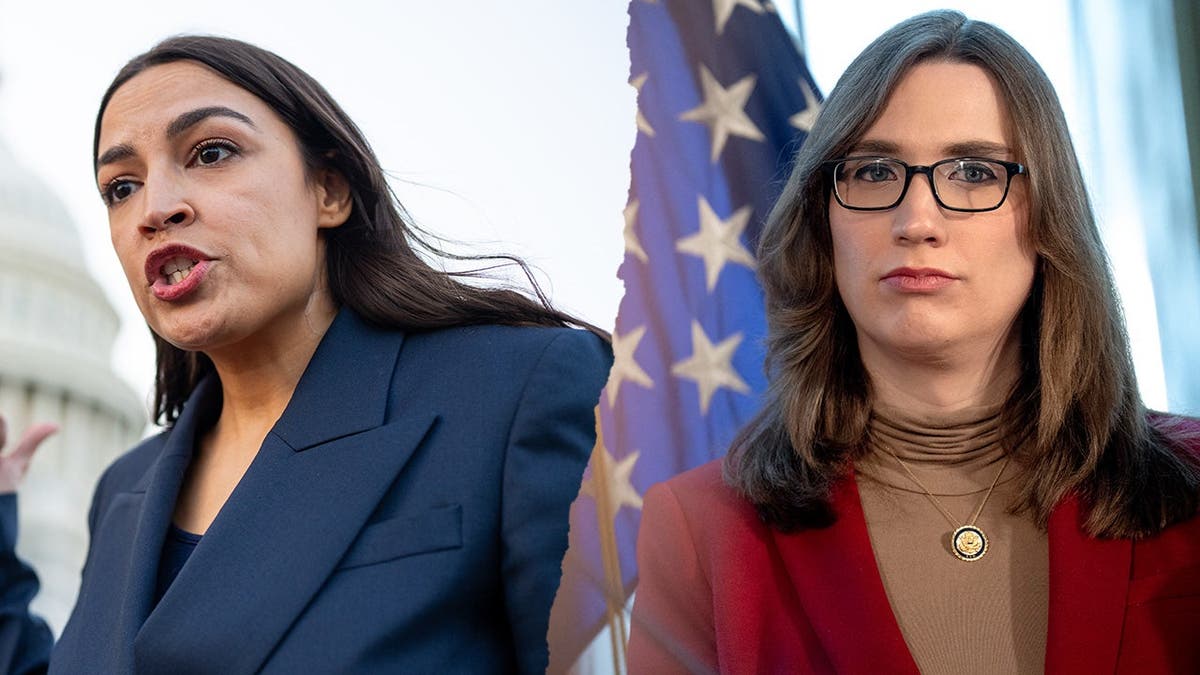 Side by side image of AOC and McBride
