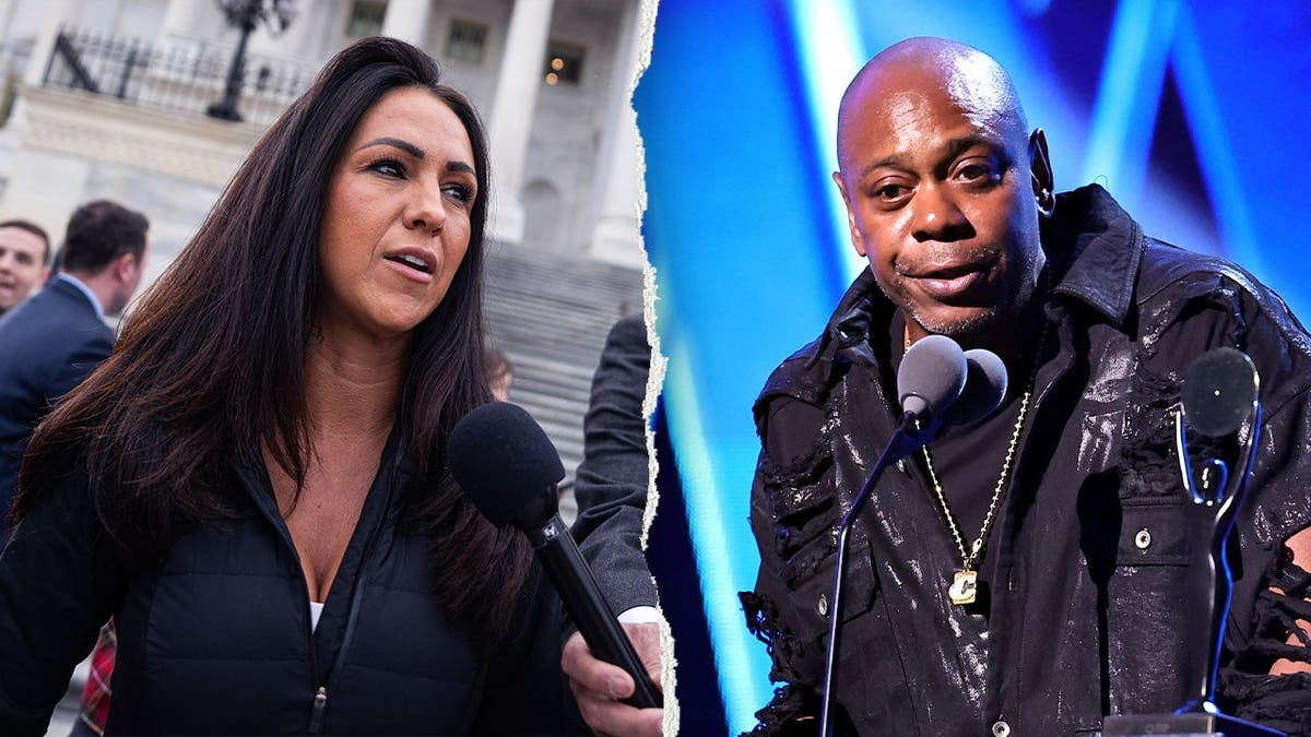 Lauren Boebert, à esquerda, na foto com Dave Chappelle, à direita