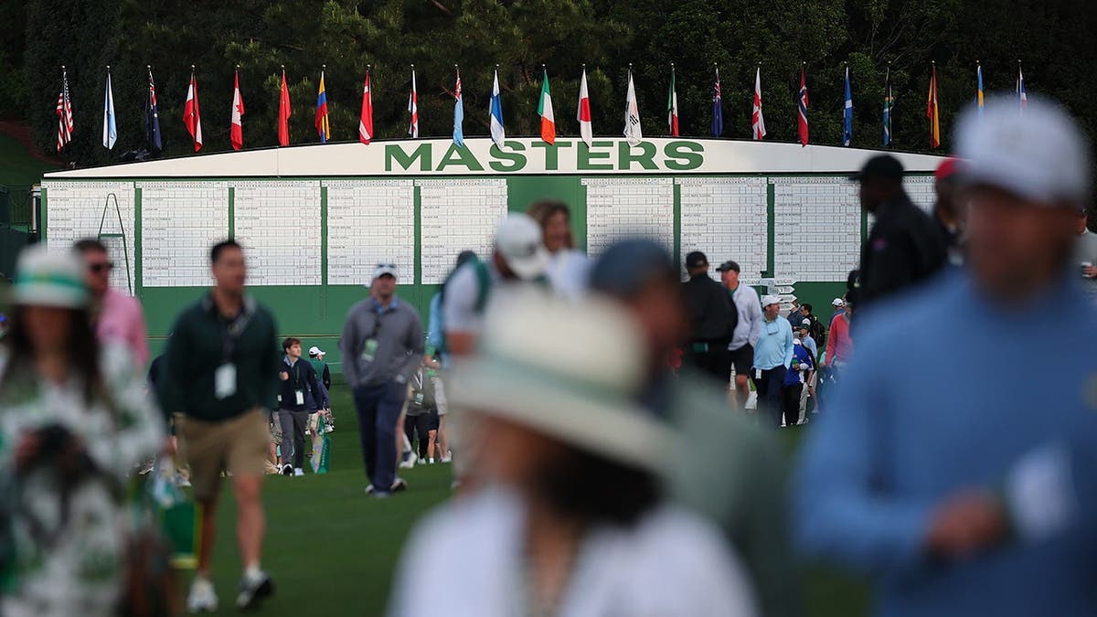 A general view of the Masters leaderboard.
